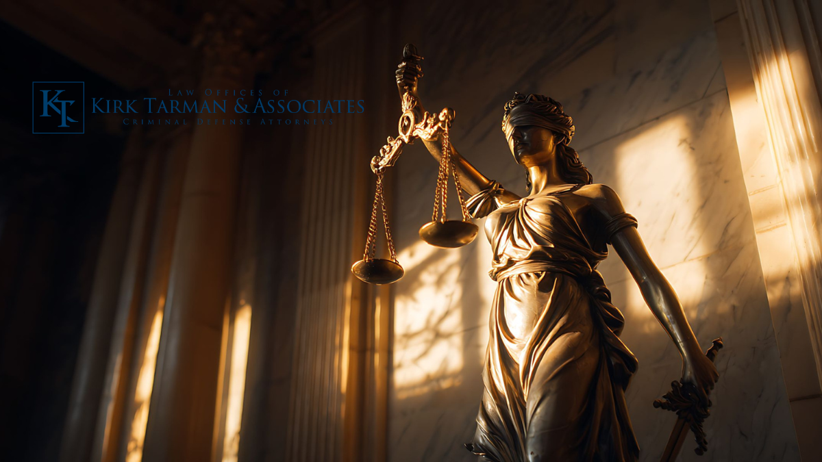 Lady Justice statue symbolizing domestic violence defense in Rancho Cucamonga