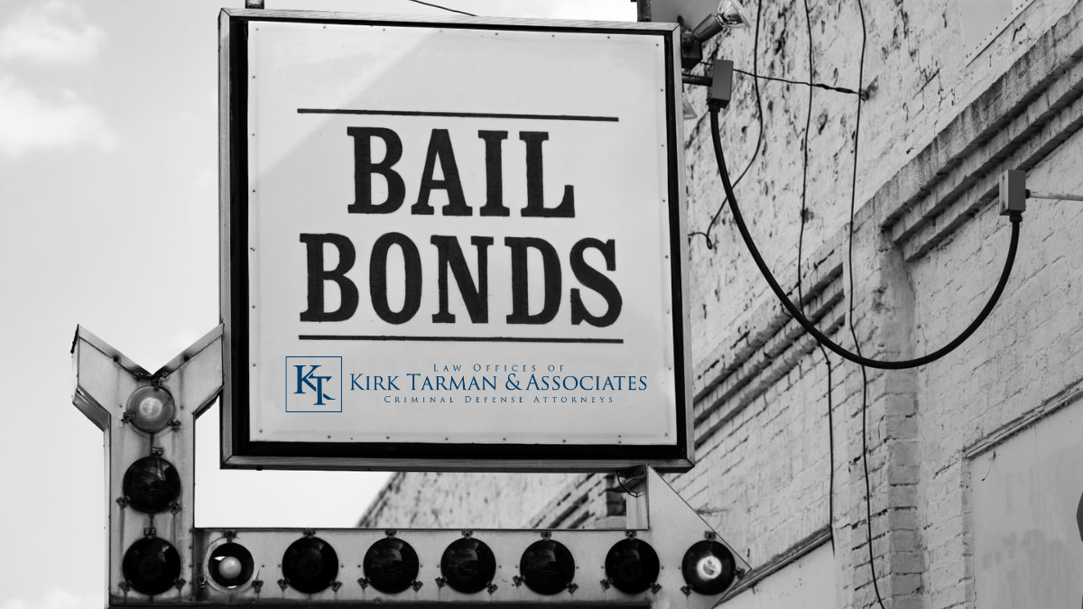 Bail bonds sign representing bail and release in San Bernardino County criminal cases